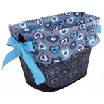 Vložka do košíka modrá so srdiečkami